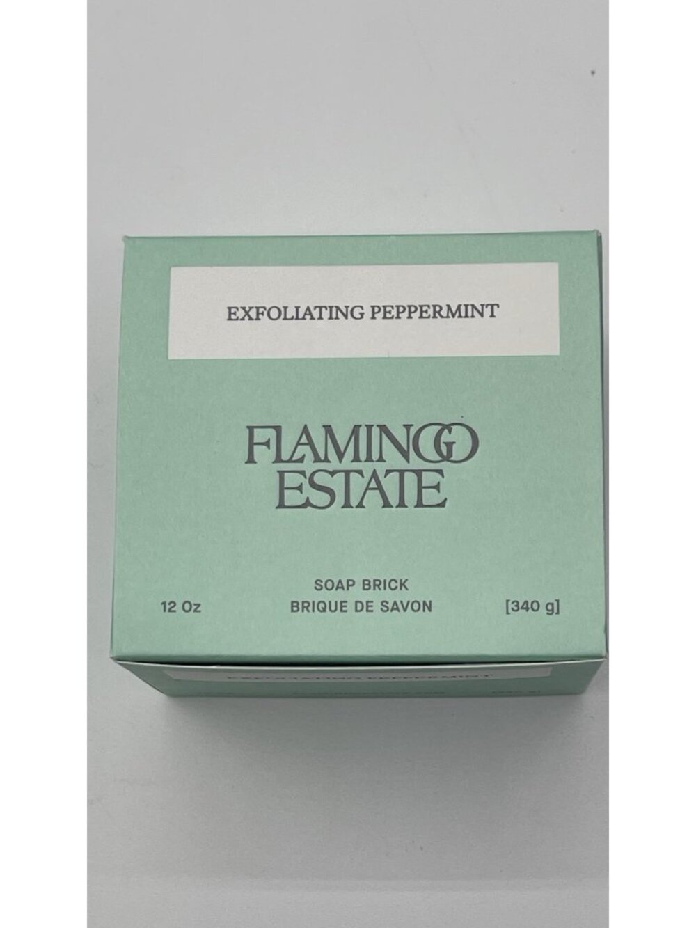 Flamingo Estate Exfoliating Peppermint Soap Brick 12oz Handmade LA